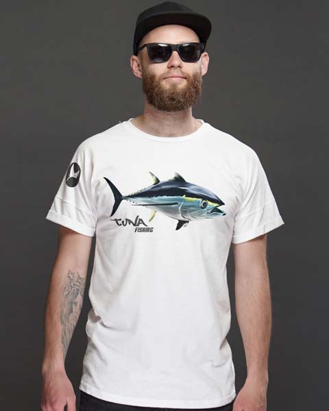 Angler T-Shirt mit Thunfisch